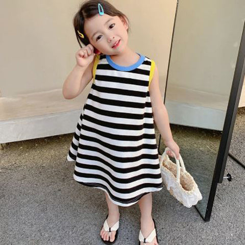 Sleeveless Striped Dress