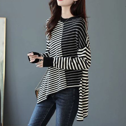 Asymmetrical Striped Top