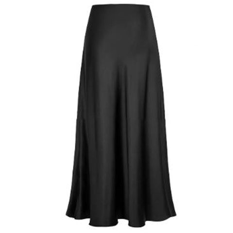 High Waist Satin Skirt