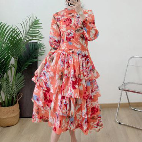 Floral Tiered Ruffle Dress