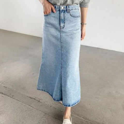 Denim Midi Skirt