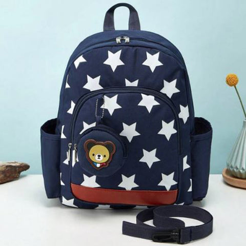Star Pattern Backpack With Coin Purse