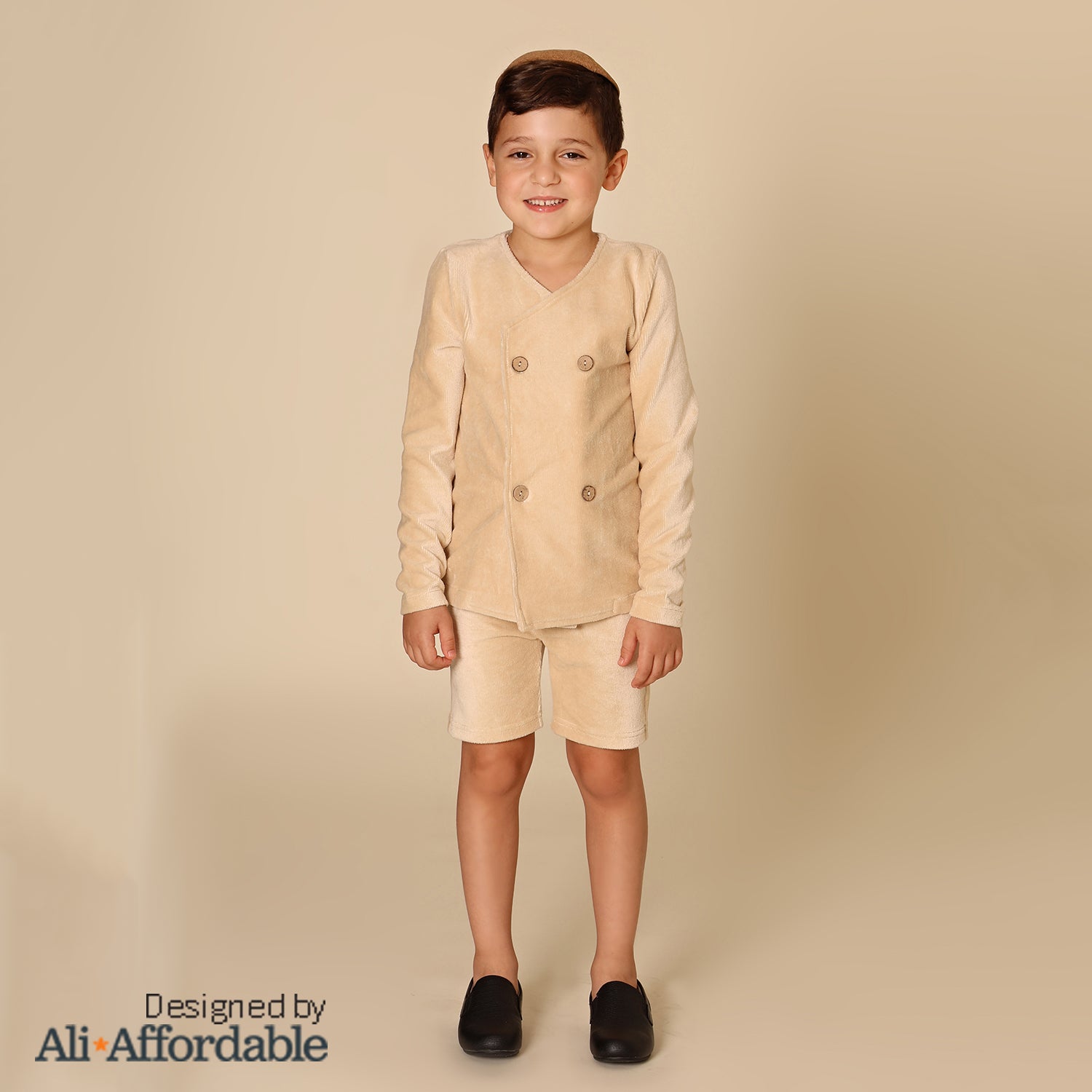 Corduroy Shabbos Blazer and Shorts Set