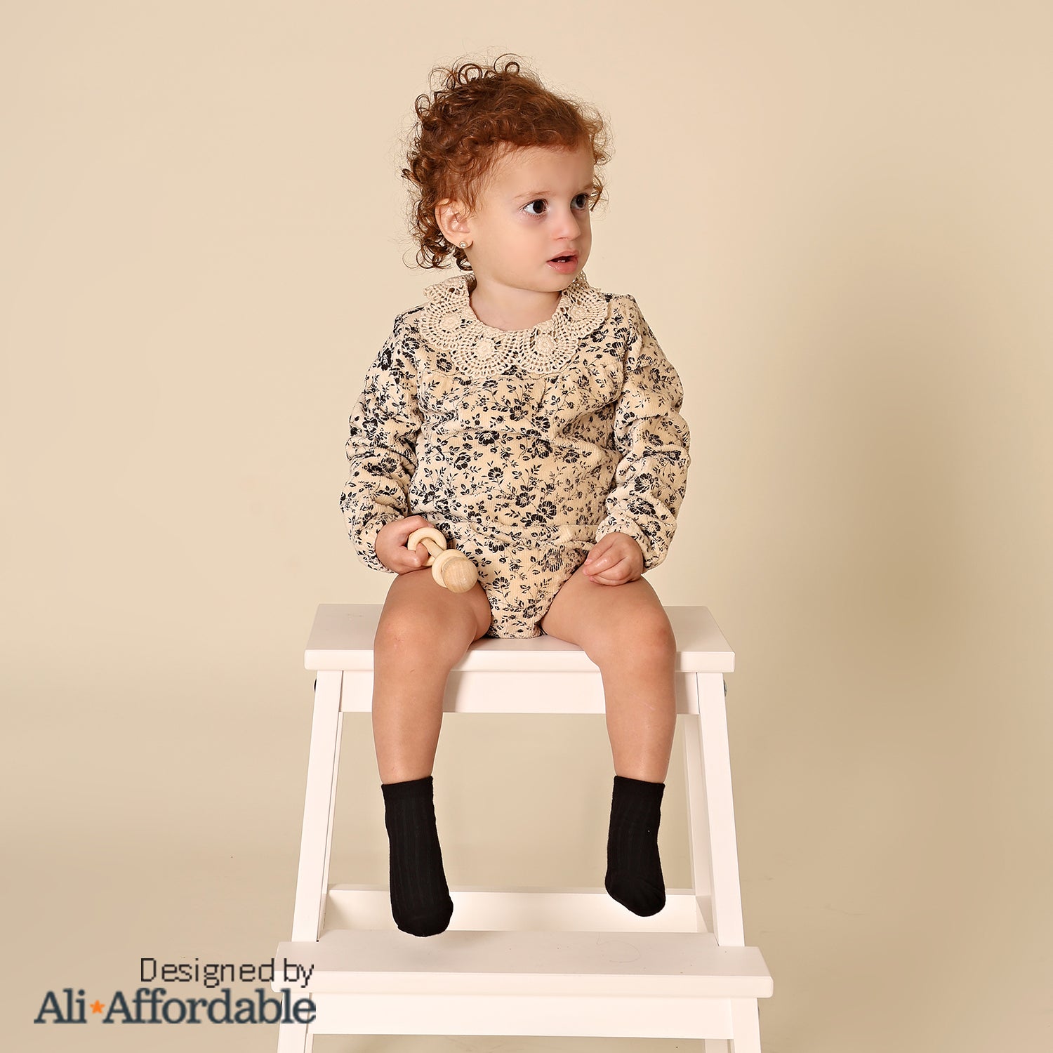 Corduroy Floral Shabbos Romper