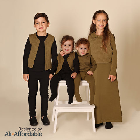 Quilted Shabbos Lounge Set (Olive)