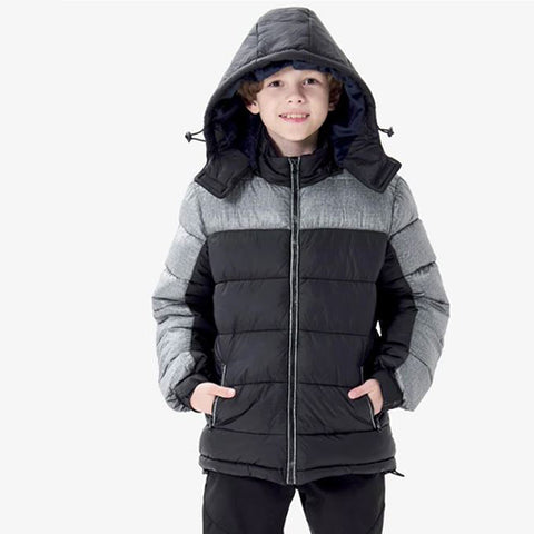 Toddler Boys Two Tone Puffer Coat