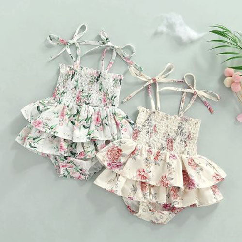 Floral Ruffle Romper