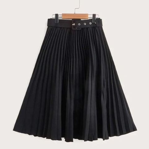 Girls Belted Pleated Skirt