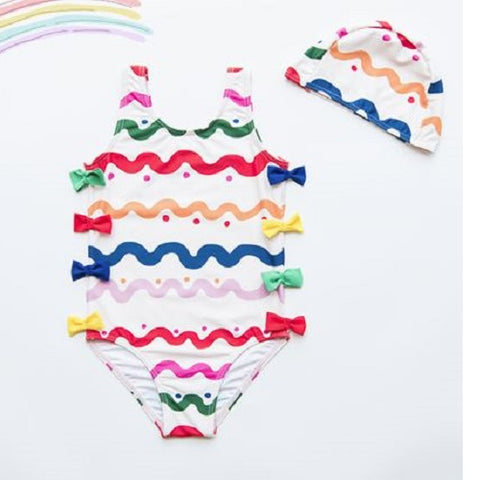 Colored Stripe Swimsuit