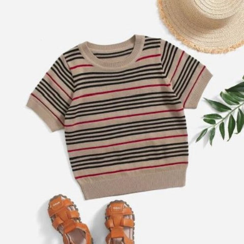 Toddler Boys Striped Knit Top