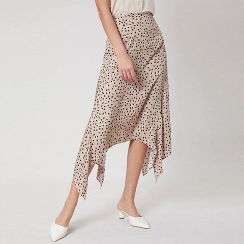 Asymmetrical Printed Skirt