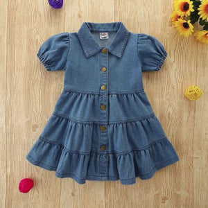 Tiered Denim Dress