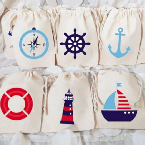 Nautical Drawstring Bags