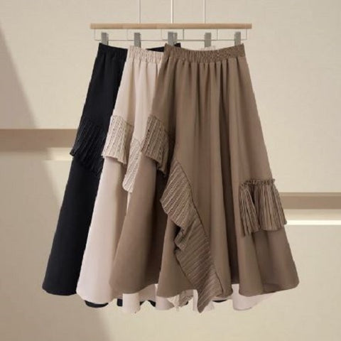 Pleated Ruffle Skirt