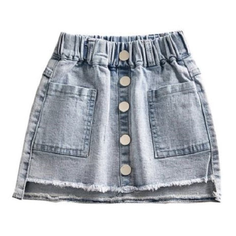 Frayed Denim Skirt