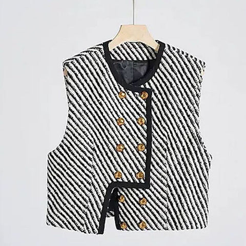Striped Tweed Vest