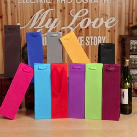 Solid Color Wine Bags