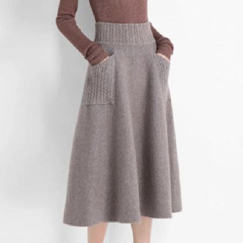 Knit A-Line Skirt