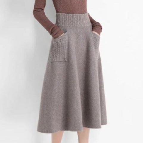Knit A-Line Skirt