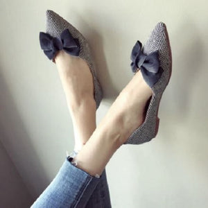 Herringbone Bow Shoes