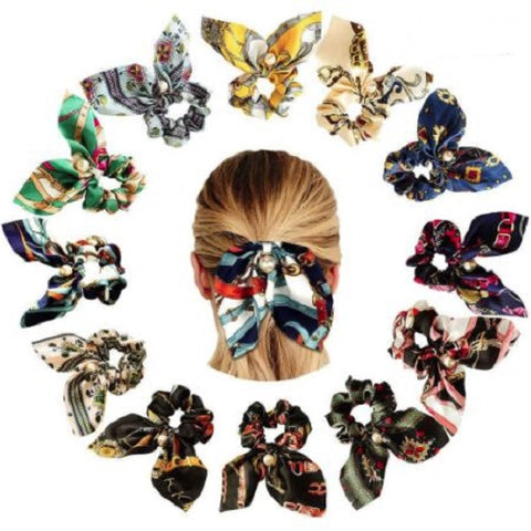 Printed Bow Scrunchie