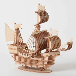 Wooden Puzzle Ship