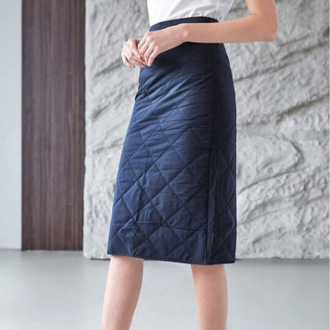 Quilted Straight Fit Skirt