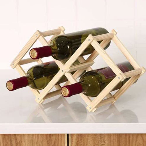 Wooden Foldable Wine Rack