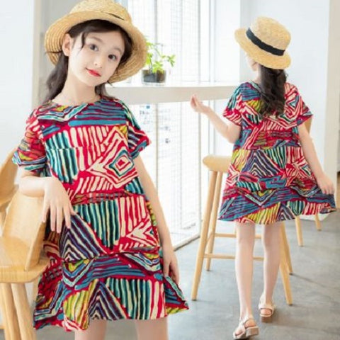 Geometric Color Dress