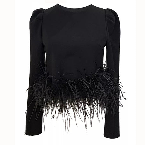 Feather Trim Top