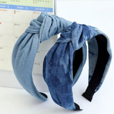 Denim Knot Headband