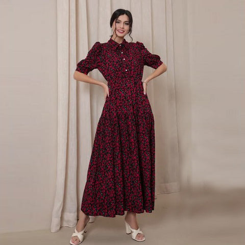 Ditsy Floral Puff Sleeve Dress