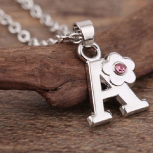 Flower Initial Necklace