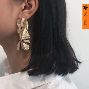 Gold Rectangular Earrings