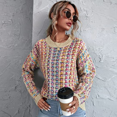 Multicolored Plaid Sweater