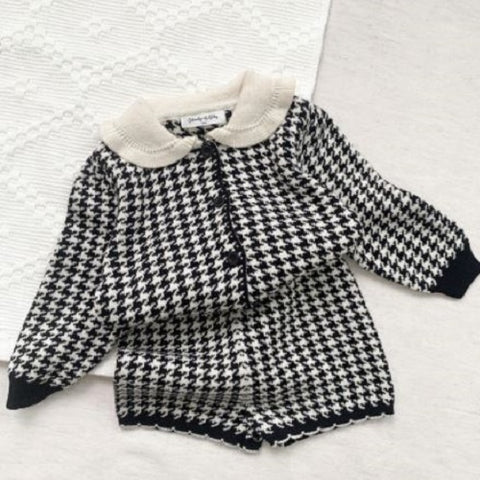 Houndstooth Knit Set