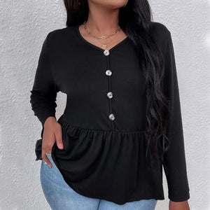 Plus Peplum Hem Tee