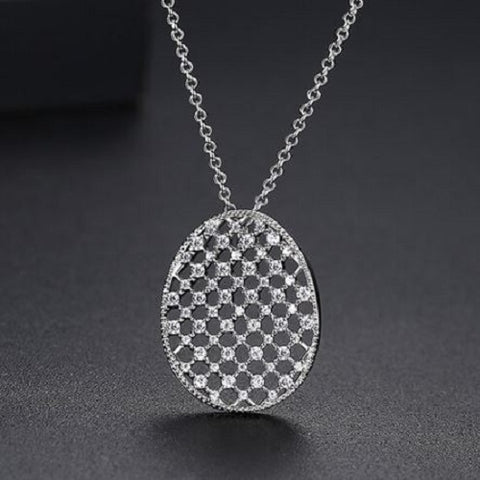 Oval Crystal Necklace