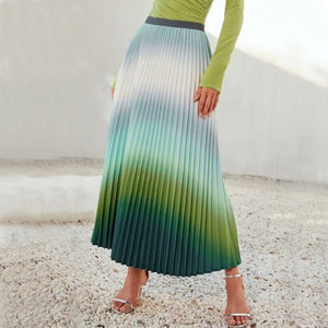 Ombre Pleated Skirt