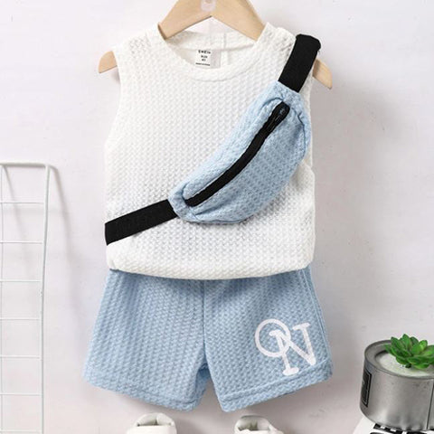 Toddler Boys Tank Top and Shorts With Bag