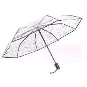 Number Pattern Clear Automatic Umbrella