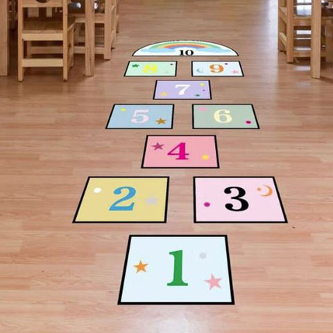 Number Pattern Floor Sticker