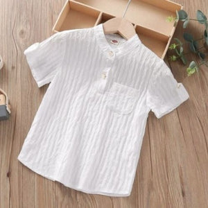 Toddler Boys Half Button Shirt