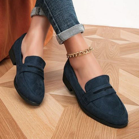 Faux Suede Minimalist Loafers