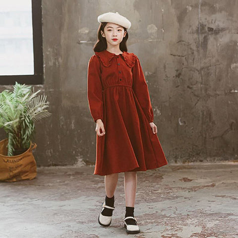 Rust Corduroy Dress