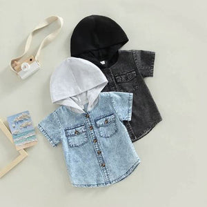 Denim Hooded Tee