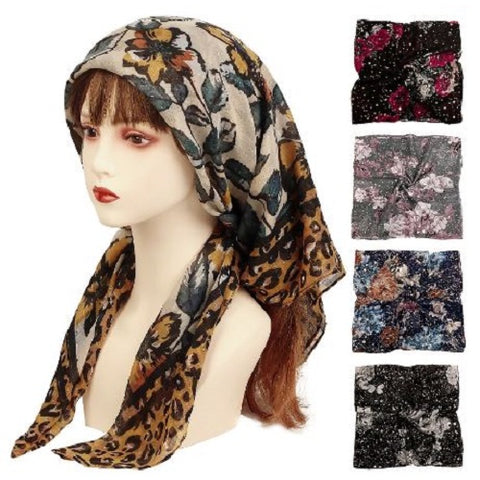 Splatter Print Square Headscarf