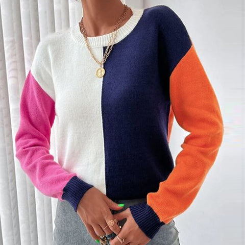 Bold Color Block Sweater