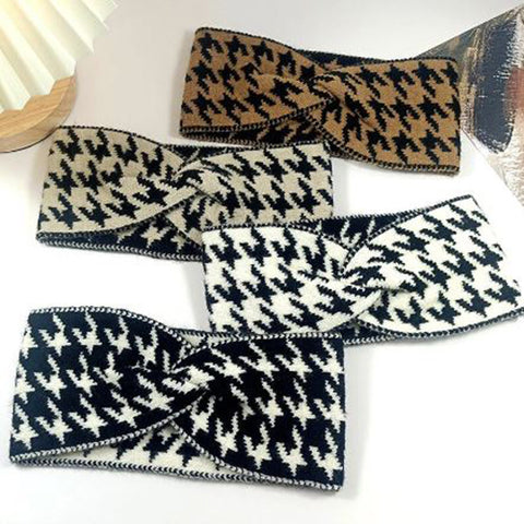Houndstooth Knit Band