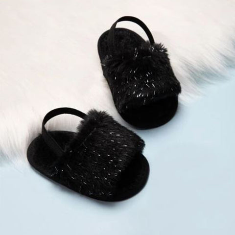 Baby Fluffy Slingback Sandals